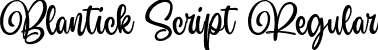 Blantick Script Regular font - Blantick Script.otf