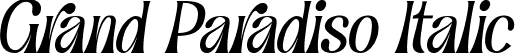 Grand Paradiso Italic font - GrandParadisoItalic-Italic.ttf