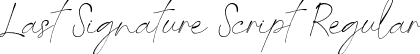 Last Signature Script Regular font - Last Signature.ttf