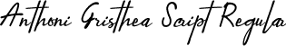 Anthoni Gristhea Script Regular font - Anthoni Gristhea.otf