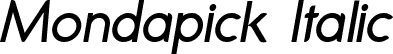 Mondapick Italic font - MondapickItalic.ttf