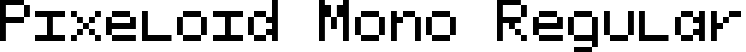 Pixeloid Mono Regular font - PixeloidMono.otf