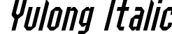 Yulong Italic font - Yulong-Italic.ttf