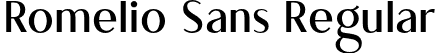 Romelio Sans Regular font - Romelio.otf