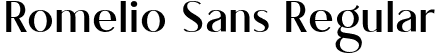 Romelio Sans Regular font - Romelio.ttf