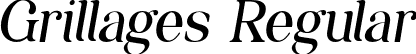 Grillages Regular font - GrillagesThinItalic.otf