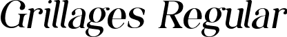 Grillages Regular font - GrillagesThinItalic.ttf