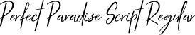 Perfect Paradise Script Regular font - PerfectParadise.otf