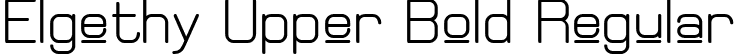 Elgethy Upper Bold Regular font - Elgethy Upper Bold.ttf