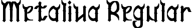 Metaliva Regular font - Metaliva_1.ttf