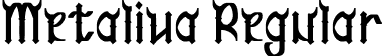 Metaliva Regular font - Metaliva.otf