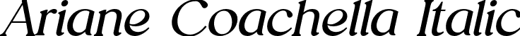 Ariane Coachella Italic font - ArianeCoachella-Italic.otf