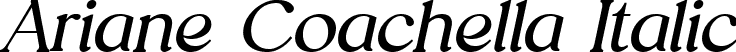 Ariane Coachella Italic font - ArianeCoachella-Italic.ttf