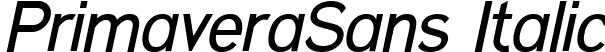 PrimaveraSans Italic font - PrimaveraSans-Italic.ttf