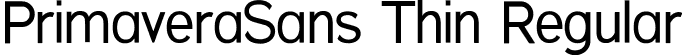 PrimaveraSans Thin Regular font - PrimaveraSans-Thin.ttf