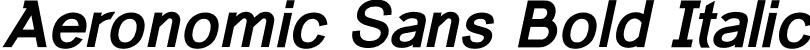Aeronomic Sans Bold Italic font - AeronomicSans-BoldItalic.otf