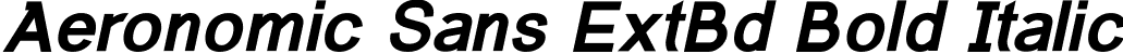 Aeronomic Sans ExtBd Bold Italic font - AeronomicSans-ExtraBoldItalic.ttf