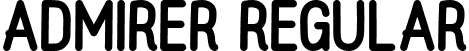 Admirer Regular font - Admirer.otf