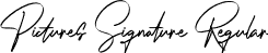 Pictures Signature Regular font - Pictures Signature.otf