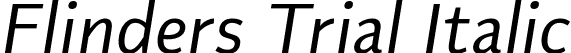 Flinders Trial Italic font - FlindersTrialItalic-YzRyy.ttf