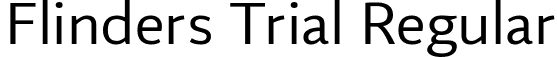 Flinders Trial Regular font - FlindersTrialRegular-vmlRy.ttf