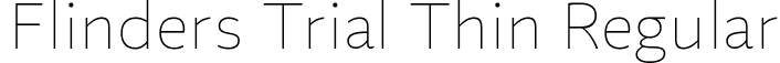 Flinders Trial Thin Regular font - FlindersTrialThin-mLePj.ttf