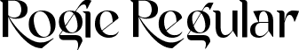 Rogie Regular font - Rogie.ttf