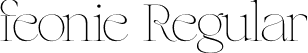 feonie Regular font - feonie.otf