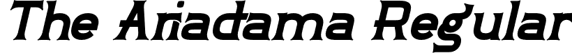The Ariadama Regular font - The Ariadama Italic.otf