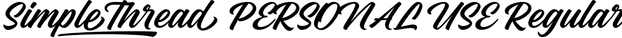 Simple Thread PERSONAL USE Regular font - SimpleThreadPersonalUseRegular-2OA1e.otf