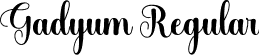 Gadyum Regular font - Gadyum.ttf