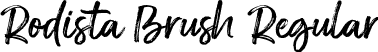 Rodista Brush Regular font - Rodista Brush.otf
