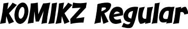 KOMIKZ Regular font - KOMIKZ.otf