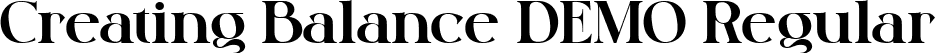 Creating Balance DEMO Regular font - CreatingBalance_DEMO.ttf