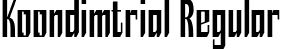 Koondimtrial Regular font - Koondimtrial.ttf