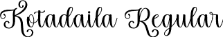 Kotadaila Regular font - Kotadaila.otf