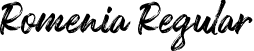 Romenia Regular font - Romenia.otf