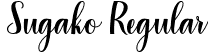 Sugako Regular font - Sugako.otf