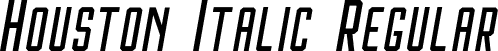 Houston Italic Regular font - HoustonItalicRegular.otf