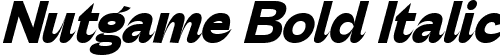 Nutgame Bold Italic font - NutgameDEMO-BoldItalic.ttf