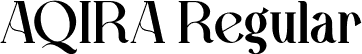 AQIRA Regular font - AQIRA.otf