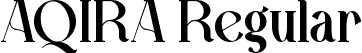 AQIRA Regular font - AQIRA.ttf
