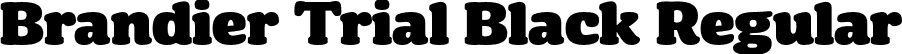 Brandier Trial Black Regular font - BrandierTrial-Black.otf