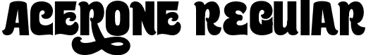 Acerone Regular font - Acerone.otf