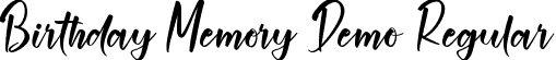 Birthday Memory Demo Regular font - BirthdayMemoryDemoRegular.ttf