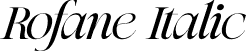 Rofane Italic font - Rofane-Italic.ttf