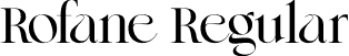 Rofane Regular font - Rofane.otf