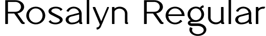 Rosalyn Regular font - Rosalyn.otf