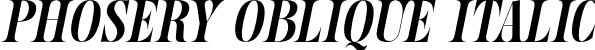 Phosery Oblique Italic font - Phosery-Oblique-DEMO.otf