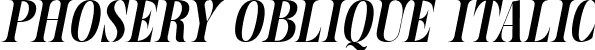 Phosery Oblique Italic font - Phosery-Oblique-DEMO.ttf